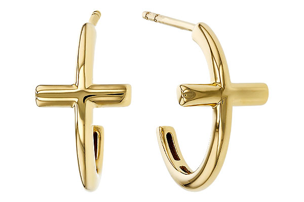 E275-16745: GOLD EARRINGS (14MM)