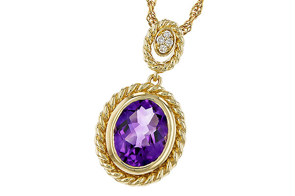 E275-17672: NECKLACE 1.38 AMETHYST 1.40 TGW (9x7MM AMY)
