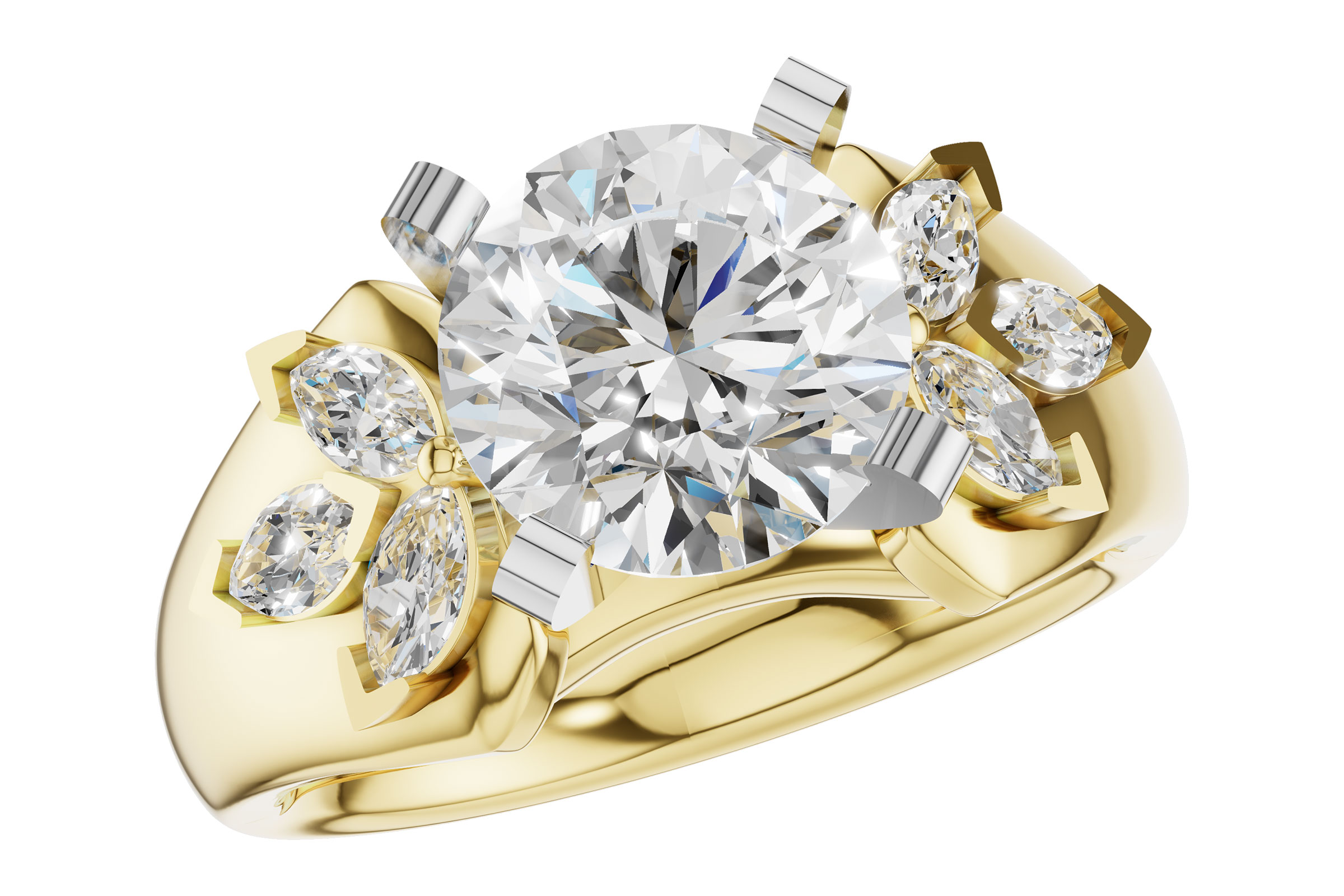 E276-01299: LDS SEMI DIA RG .38 TW MARQUISE DIAS