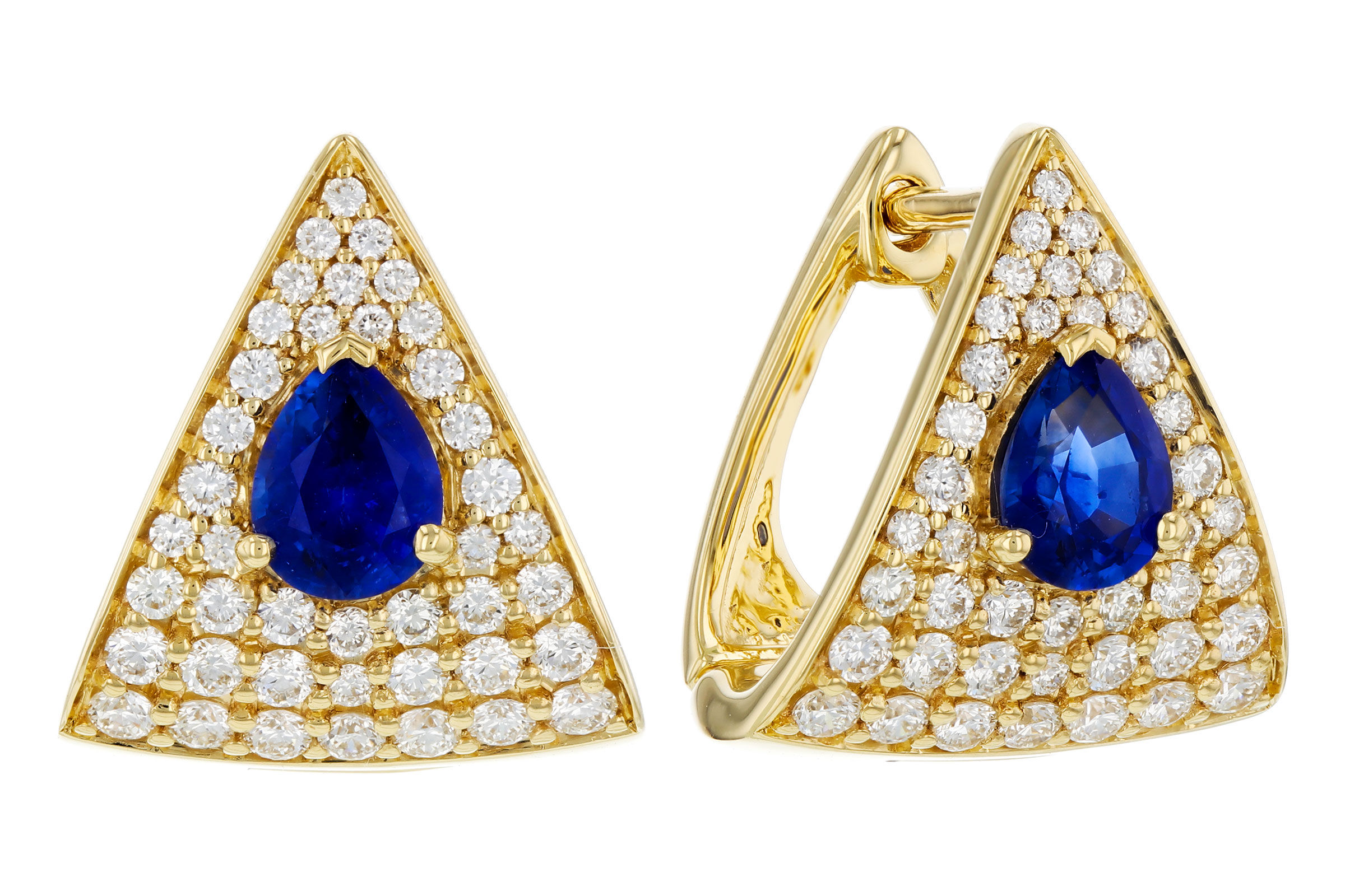 E276-02254: EARRINGS .65 TW SAPPHIRE 1.20 TGW (5x4MM SA)
