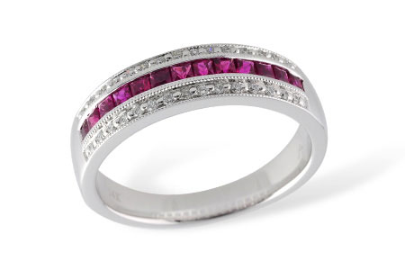 F186-92235: LDS WED RG .50 RUBY .61 TGW