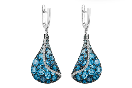 F187-86754: EARR 6.86 BLUE TOPAZ 7.05 TGW