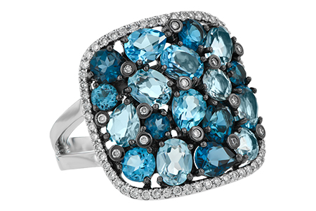 F187-86763: LDS RG 3.67 BLUE TOPAZ 3.94 TGW