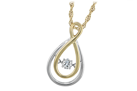 F188-81281: NECKLACE .14 BR (YG TRIM)