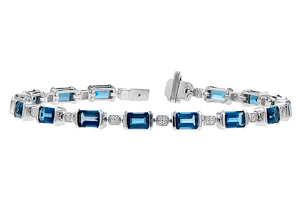 F273-29499: BRACELET 7.90 LONDON BLUE TOPAZ 8.13 TGW