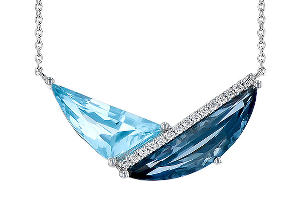F273-30426: NECK 4.66 BLUE TOPAZ 4.75 TGW (18")