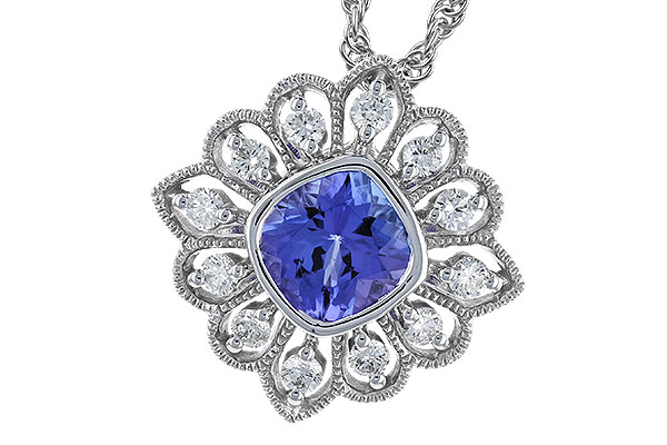 F274-21363: NECK .98 TANZANITE 1.24 TGW (6MM TANZ)