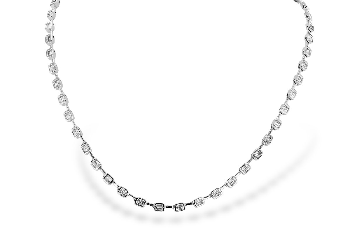 F274-23135: NECKLACE 2.05 TW BAGUETTES (17 INCHES)