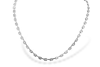 F274-23135: NECKLACE 2.05 TW BAGUETTES (17 INCHES)