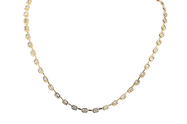 F274-23135: NECKLACE 2.05 TW BAGUETTES (17 INCHES)