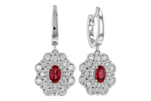 F274-25854: EARR .56 TW RUBY 1.30 TGW (5x3MM RUBY)