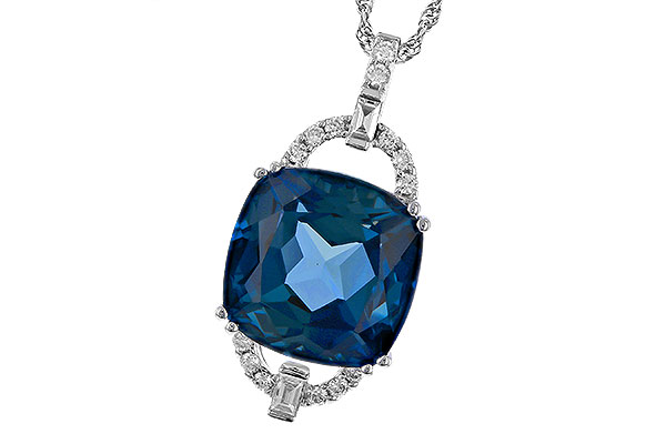 F275-10426: NECK 9.00 LONDON BLUE TOPAZ 9.20 TGW (12MM LBT)