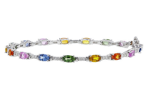 F275-11354: BRACELET 4.76 MULTI-COLOR SAPPH 5.08 TGW (7")