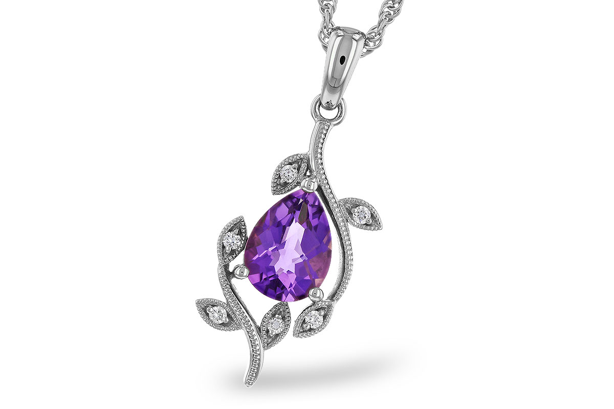 F275-12235: NECKLACE .88 AMETHYST .93 TGW (8x6MM AMY)