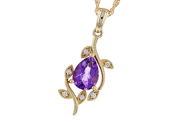 F275-12235: NECKLACE .88 AMETHYST .93 TGW (8x6MM AMY)