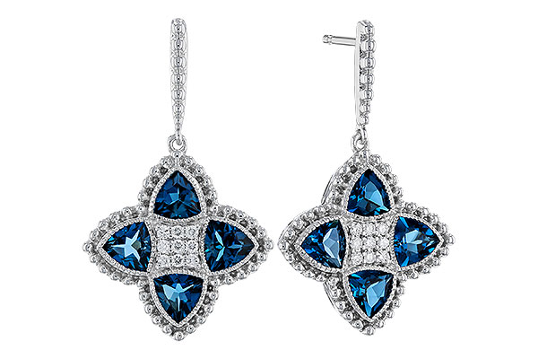 F275-14017: EARRINGS 1.73 LONDON BLUE TOPAZ 1.82 TGW