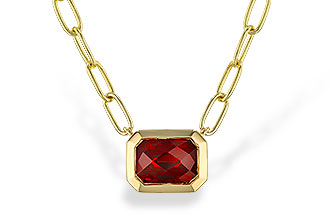 F275-14981: NECKLACE 1.45 GARNET (18")