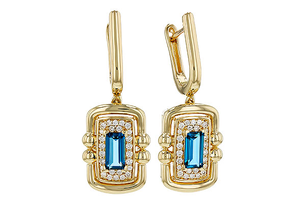 F276-00417: EARR .82 TW LONDON BLUE TOPAZ 1.00 TGW (6x3MM LBT)