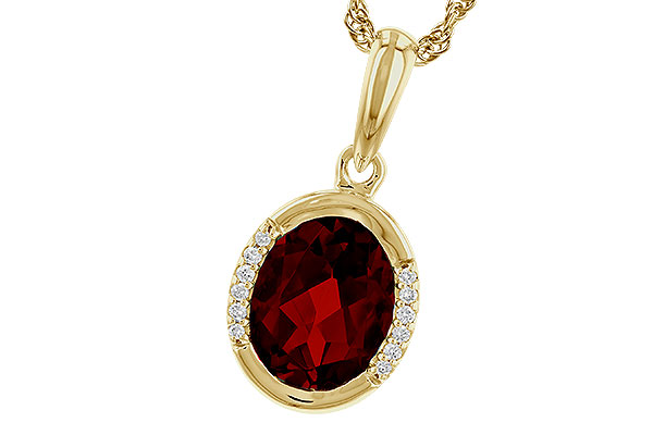 F276-01326: NECKLACE 2.02 TW GARNET 2.05 TGW (9x7 GAR)