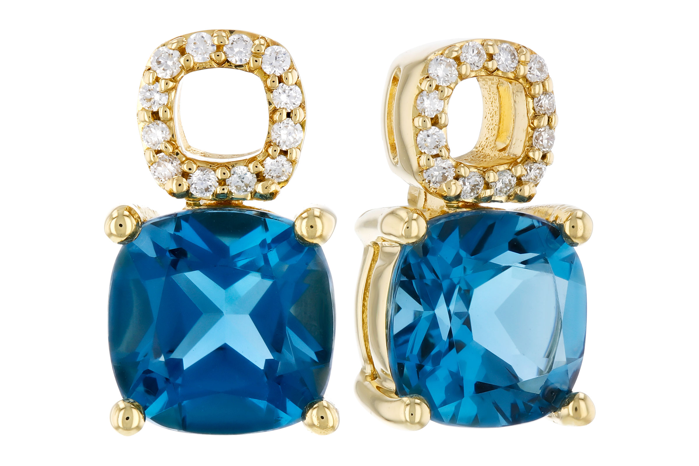 F276-02235: EARR 1.92 TW LONDON BLUE TOPAZ 1.98 TGW (6MM LBT)