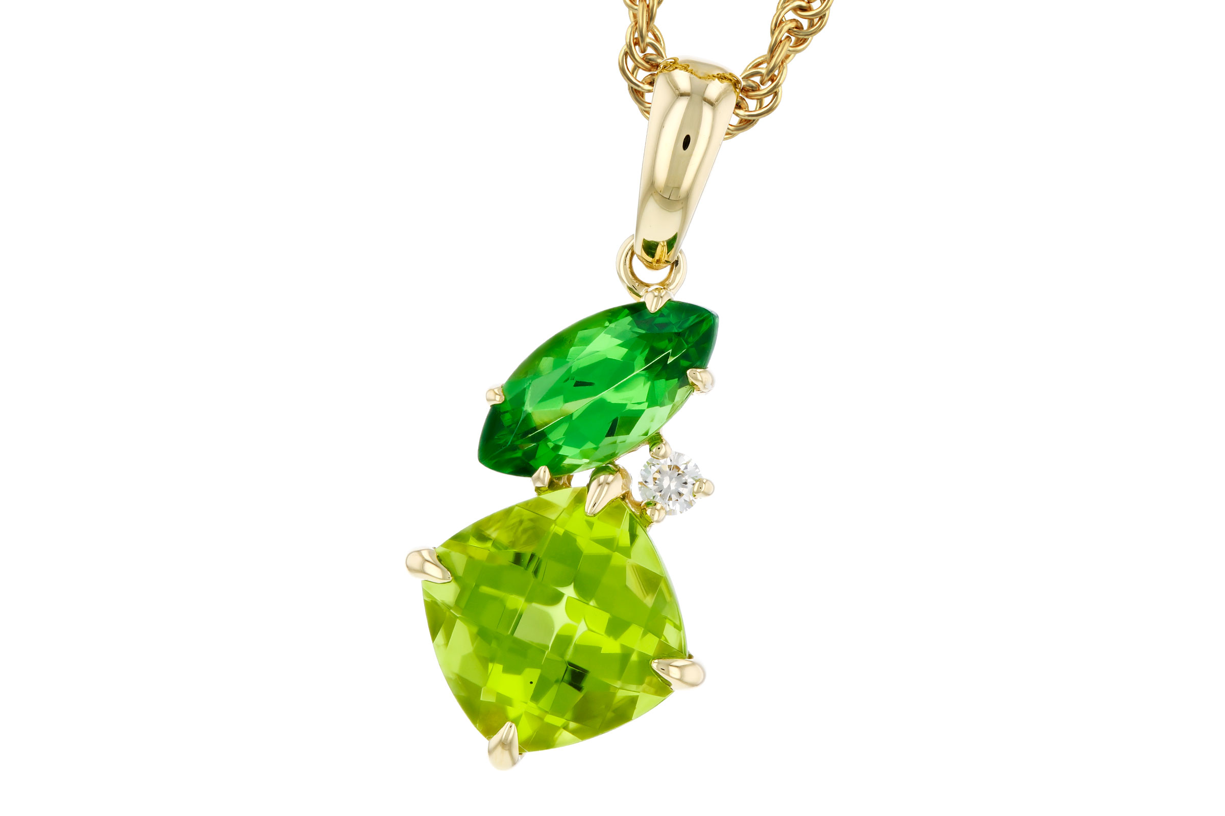 F276-03117: NECKLACE 1.97 TW SEMI-PREC (PER,TSAV) 2.00 TGW