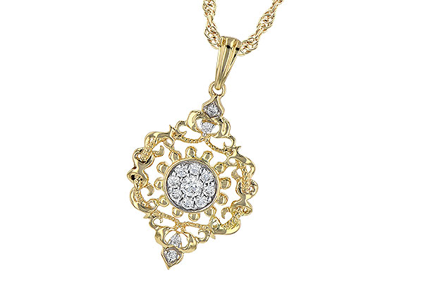 G190-57726: NECKLACE .18 TW
