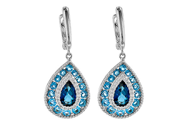 G190-58617: EARR 3.15 TW BLUE TOPAZ 3.32 TGW