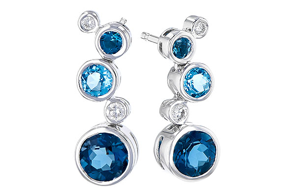 G273-34081: EARR 2.27 BLUE TOPAZ 2.40 TGW