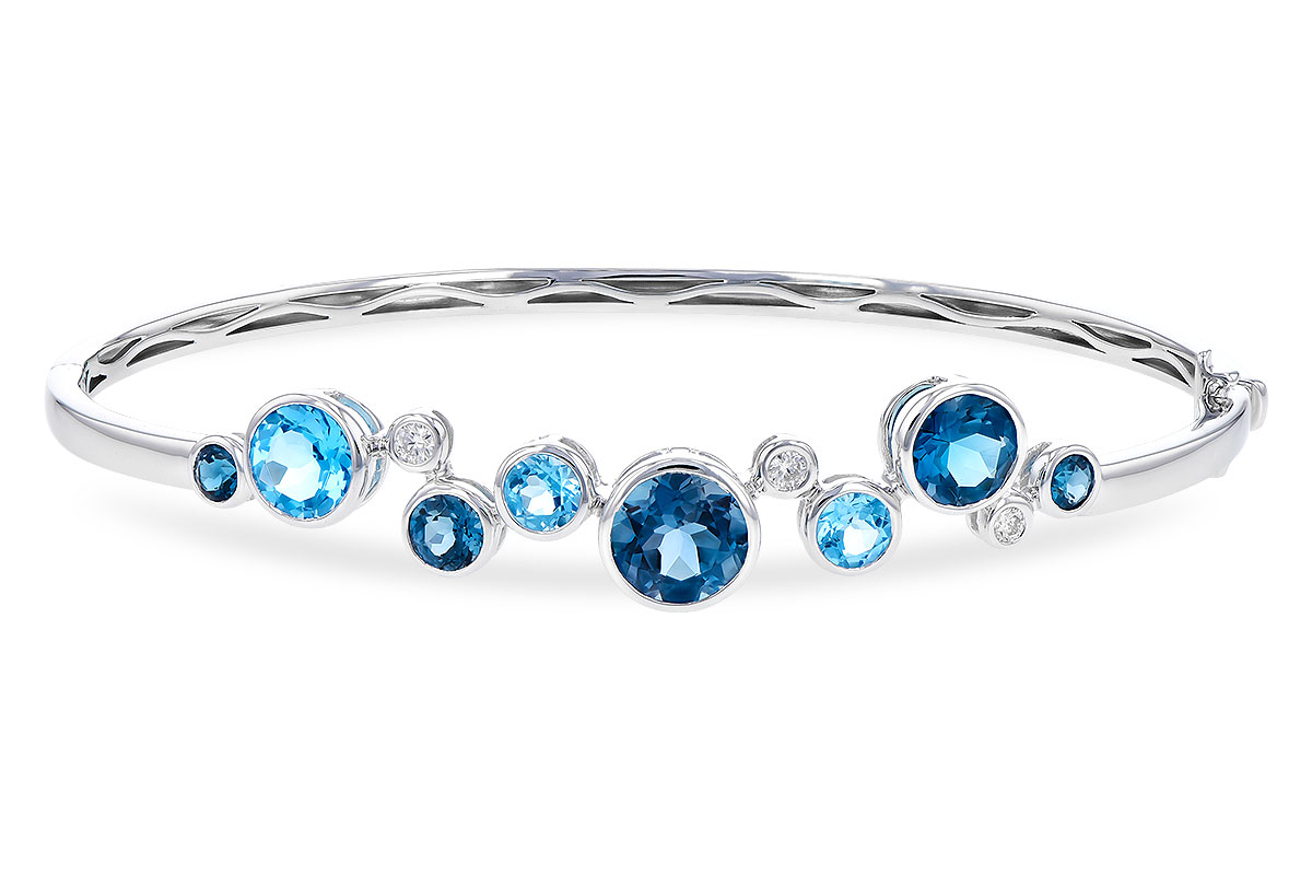 G274-18581: BANGLE 3.95 TW BLUE TOPAZ 4.06 TGW