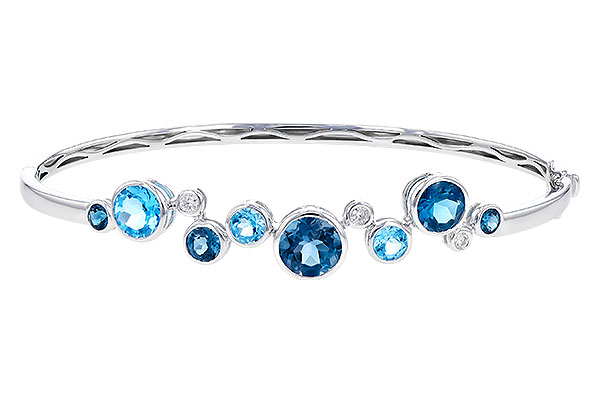 G274-18581: BANGLE 3.95 TW BLUE TOPAZ 4.06 TGW