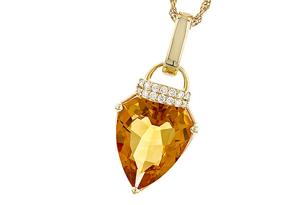 G274-24990: NECKLACE 3.12 CITRINE 3.18 TGW (12x10MM CIT)