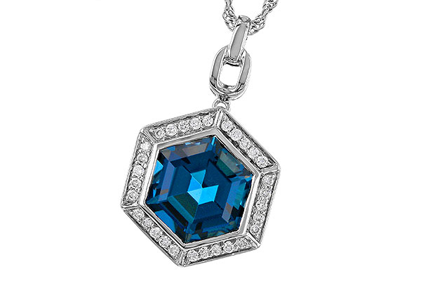 G275-11326: NECK 3.40 LONDON BLUE TOPAZ 3.55 TGW (9MM LBT)