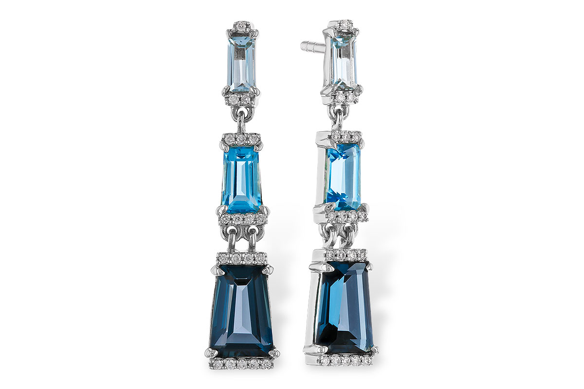 G275-13126: EARRINGS 2.55 BLUE TOPAZ 2.62 TGW