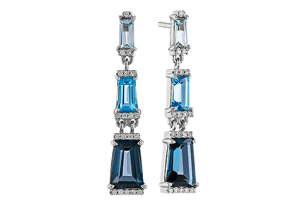 G275-13126: EARRINGS 2.55 BLUE TOPAZ 2.62 TGW