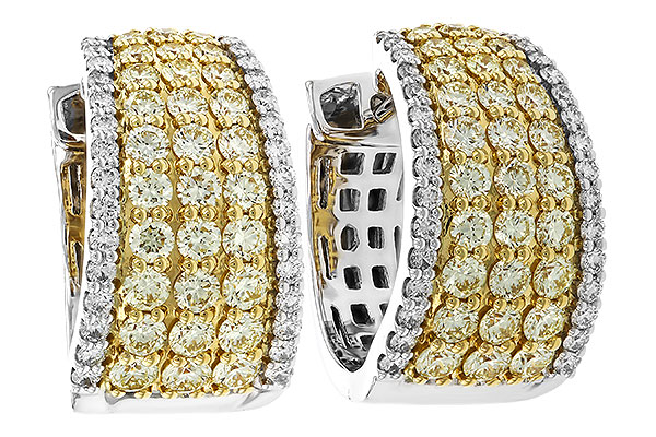 G275-14081: EARRINGS 1.52 YELLOW DIAS 1.96 TW