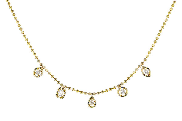 G275-16790: NECKLACE .50 TW FANCY CUT DIAS (18")