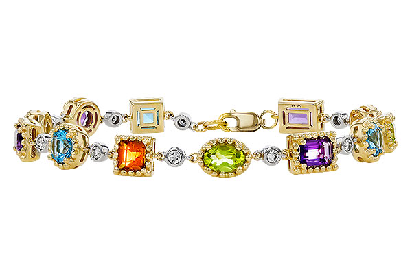 G275-17681: BRACELET 4.63 SEMI-PREC (AMY,BT,CIT,PER) 5.05 TGW