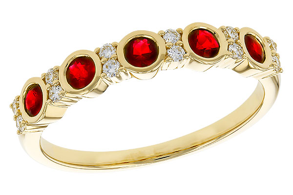 G275-17699: LDS WED RG .33 TW RUBY .45 TGW