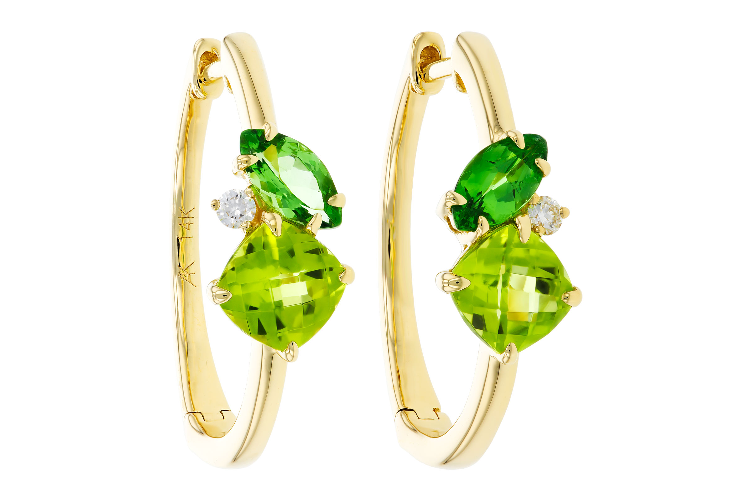 G276-02199: EARRINGS 1.69 TW SEMI-PREC (PER,TSAV) 1.73 TGW