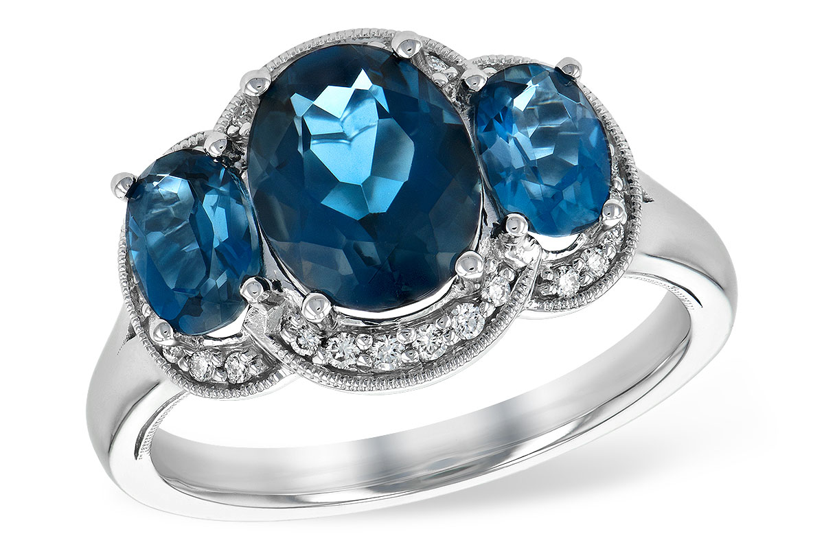 H189-70390: LDS RG 4.20 BLUE TOPAZ 4.33 TGW