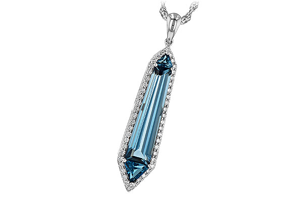 H190-54972: NECK 3.47 LONDON BLUE TOPAZ 3.70 TGW