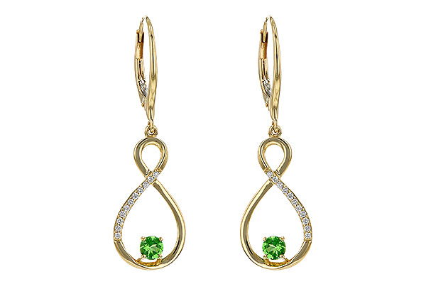 H273-27644: EARR .32 GREEN GARNET .40 TGW