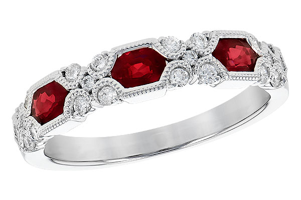 H273-31290: LDS WED RG .74 RUBY 1.00 TGW (4x3MM RUBY)