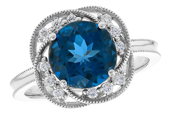 H274-21353: LDS RG 2.90 LONDON BLUE TOPAZ 3.05 TGW (9MM LBT)