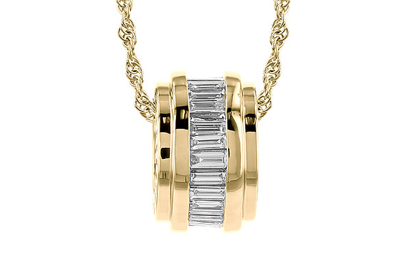 H274-26753: NECKLACE .46 TW BAGUETTE