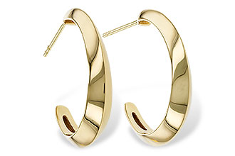 H275-11317: GOLD EARRINGS (25MM)