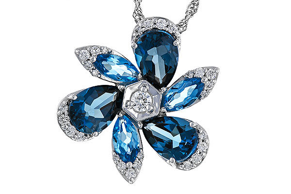 H275-13126: NECKLACE 3.03 BLUE TOPAZ 3.22 TGW