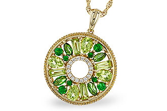 H275-13135: NECKLACE 1.47 SEMI-PREC (PER & GR.GT) 1.52 TGW