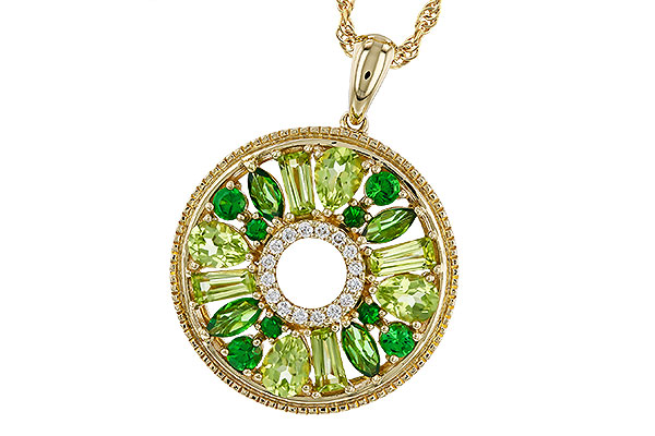 H275-13135: NECKLACE 1.47 SEMI-PREC (PER & GR.GT) 1.52 TGW