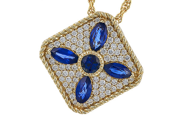 H275-14017: NECKLACE .89 TW SAPPHIRE 1.20 TGW